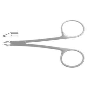 Bőrcsipő, ollószár, felállitott fej