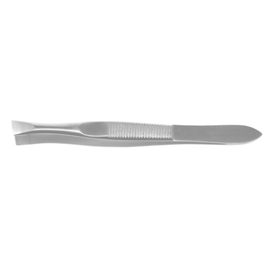 Szőrcsipesz, nemesacélból, széles ferde heggyel