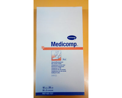 Medicomp 10x20 cm - flisz steril sebfedő (paraffinhoz is)
